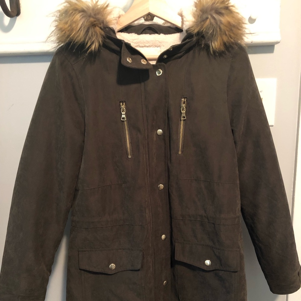 Altar’d State olive green winter coat.